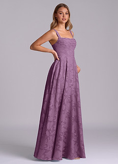 Azazie Shaude Bridesmaid Dresses Wisteria A-Line Pleated Floral Burnout Dress image7