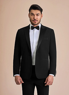 front Hudson Black Chaqueta de esmoquin con solapa de pico