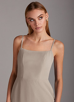 Azazie Tayla Final Sale Frost Sheath Chiffon Dress image5