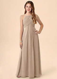 Azazie Ginny Junior Klä av A-Line i Chiffong Plisserad image1