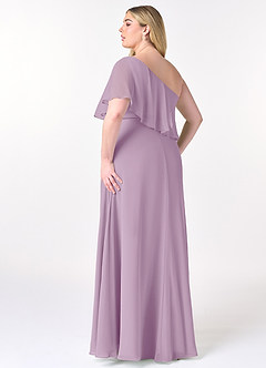 Azazie Lizzy Bridesmaid Dresses Wisteria A-Line One Shoulder Chiffon Dress image11