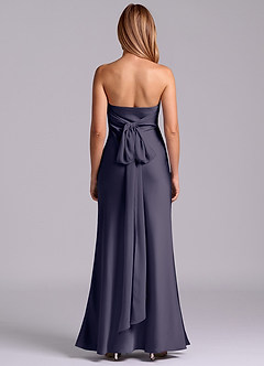 Azazie Ailanie Brudtärnklänningar Klä av Tubklänning i Stretch Satin Axelbandslös Stormig image7