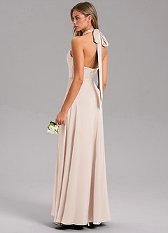 Azazie Tracie Suknie dla druhen Linia A Rozcięcie z boku Satyna elastyczna Do ziemi Sukienka image4