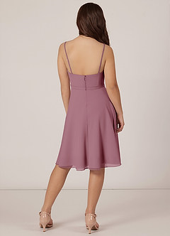 Azazie Kalie Junior Agave A-Line with Belt Chiffon Dress image2
