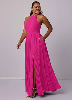 Barbie ♥ Azazie Bridesmaid Dresses A-Line Pleated Chiffon Floor-Length Dress image10
