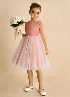 Azazie Esme Flower Girl Dresses MAI TAI Ball-Gown Bow Tulle Dress image2