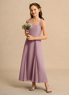 Azazie Tater Junior Formal Flower Girl Klänningar Klä A-Line i Chiffong Plisserad image6