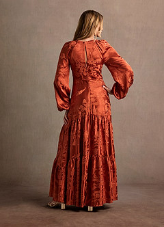 Melissa Rust Long Sleeve Maxi Dress image4