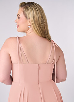 Barbie ♥ Azazie Bridesmaid Dresses Rosette A-Line Bow Chiffon Dress image10