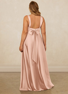 Christian Siriano Bridal for Azazie 1001 Bridesmaid Dresses Rose Gold A-Line Sweetheart Neckline Stretch Satin Dress image12