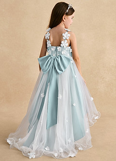 Azazie Celia Flower Girl Dresses Mist A-Line Lace Tulle Dress image2