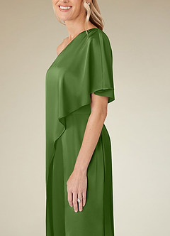 Azazie Hagretta Mother of the Bride Dresses Basil Jumpsuit/Pantsuit Stretch Satin Dress image7
