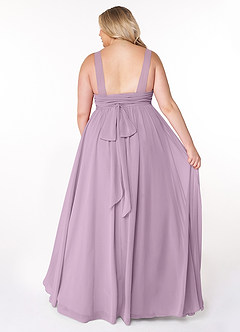 Azazie Kora Bridesmaid Dresses Wisteria A-Line Pleated Chiffon Dress image8