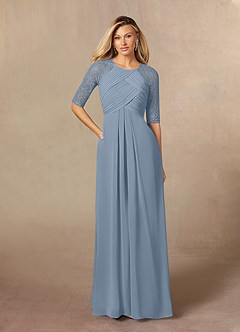 Azazie Barrymore Mother of the Bride Dresses A-Line Scoop lace Chiffon Floor-Length Dress image4