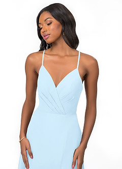 Azazie Everleigh Bridesmaid Dresses Sky Blue A-Line Sweetheart Pleated Chiffon Dress image7