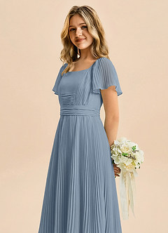 Azazie Lyra Junior Klä av A-Line i Chiffong Plisserad image5