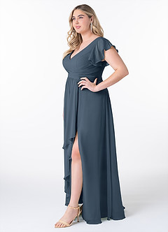 Azazie Omari Bridesmaid Dresses Neptune A-Line Chiffon Dress image9