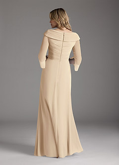 Azazie Jaycee Mother of the Bride Dresses Champagne A-Line Chiffon Dress image6