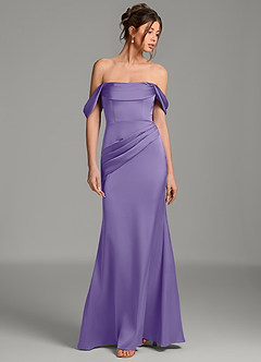 Azazie Alanis Bridesmaid Dresses Tahiti Mermaid Corset Stretch Satin Convertible Dress image4