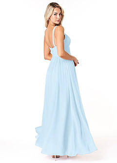 Azazie Chanel Bridesmaid Dresses Sky Blue A-Line Pleated Chiffon Dress image5