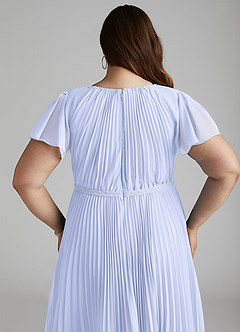 Azazie Kara Modest Bridesmaid Dresses A-Line Pleated Chiffon Floor-Length Dress image14