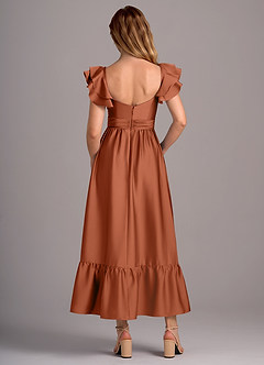Azazie Anaya Bridesmaid Dresses Cedar Rose A-Line Sweetheart Neckline Stretch Satin Convertible Dress image2