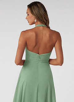 Azazie Tessie Suknie dla druhen Linia A Pofałdowany Szyfon Długość kostki Sukienka image4