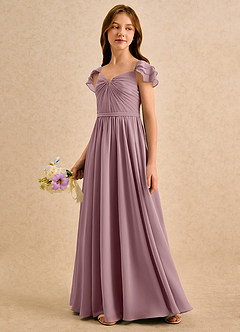 Azazie Meimei Girls Formal Flower Girl Klänningar Klä A-Line i Chiffong Plisserad image5