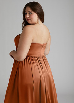 Azazie Morana Final Sale Amethyst A-Line Off the Shoulder Stretch Satin Convertible Dress image20