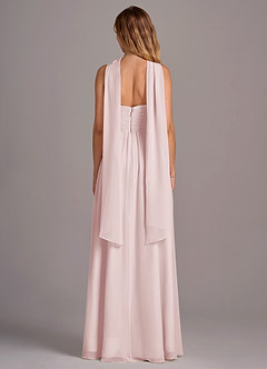 Azazie Joni Bridesmaid Dresses Blushing Pink A-Line Strapless Chiffon Convertible Dress image7