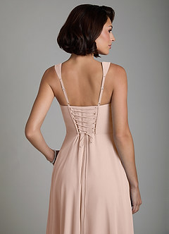 Azazie Azaria Bridesmaid Dresses English Rose A-Line Corset Chiffon Dress image2
