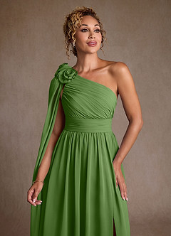 Azazie Lancaster Suknie dla Matki Panny Młodej Linia A Jedno ramię Szyfon Długość podłogi Sukienka image6