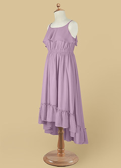 Azazie Karmen Flower Girl Dresses Wisteria A-Line Ruched Chiffon Dress image11