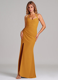 Azazie Emeria Suknie dla druhen Syrena Dekolt w kształcie serca Szyfon Do ziemi Sukienka image1