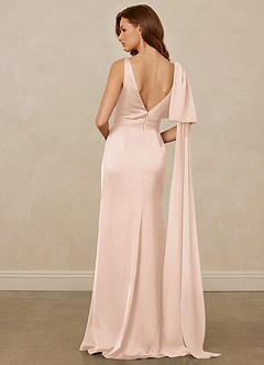 Christian Siriano Bridal for Azazie 1011 Bridesmaid Dresses Blushing Pink Mermaid Bow Stretch Satin Dress image2