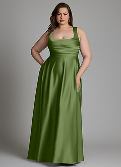 Azazie Azaria Bridesmaid Dresses Juniper A-Line Corset Stretch Satin Dress image7