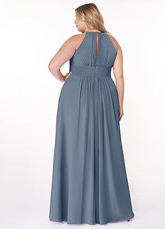 Azazie Bonnie Bridesmaid Dresses Twilight A-Line Keyhole Ruched Chiffon Dress image7