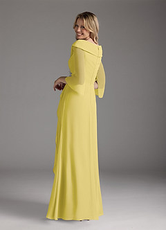 Azazie Jaycee Abiti per la Madre della Sposa Abito A-Line in Chiffon Canarino image2