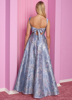 Barbie™ ❤ AZAZIE 4012 Bow Metallic Brocade A-Line Dress image7