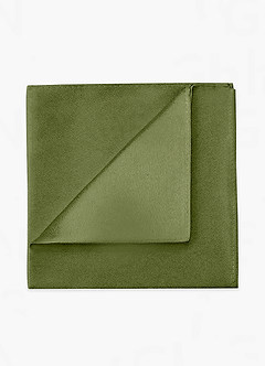 front Metallic Satin Wide Tie and Pocket Square Set