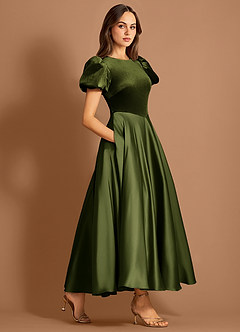 Orlisse Oliva Vestido midi image5