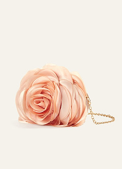 front Bolso de hombro con rosas en 3D