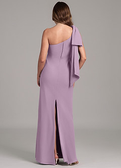 Azazie Capri Bridesmaid Dresses Wisteria A-Line One Shoulder Chiffon Dress image2