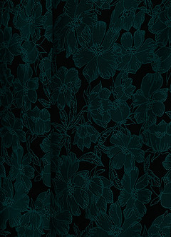 front Samuel émeraude Veste de smoking à revers pointus en jacquard à motif floral