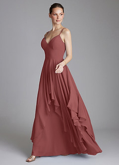 Azazie Zaina Brautjungfernkleider A-Linie Chiffon Kleid Amethyst image5