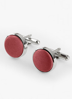 front Rounded Matte Satin Cuff Links Set – 4 Pieces