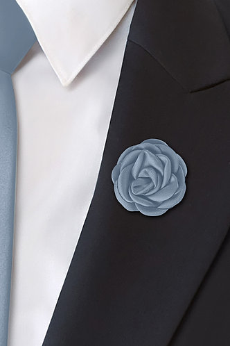 Matte Satin Floral Lapel Flower