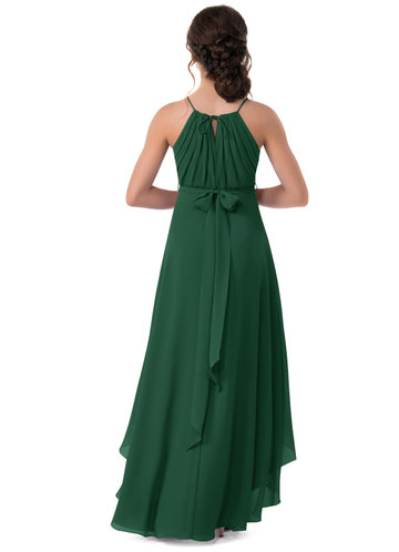 forest green junior bridesmaid dress