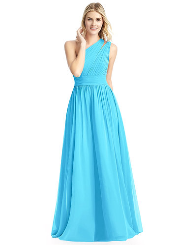 pool color bridesmaid dresses