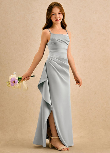 green emerald velvet dress Cicinia Lace Junior Bridesmaid Dress, Silver